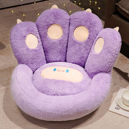 Cute Seat Cushion Cat Paw Shape Floor Cushion With Detachable Sheep Plush For Gamer Chair Reading Pillow And Leisure Lazy Sofa For Dining Room Office Bedroom Chair Cushion