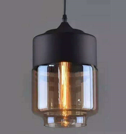 Industrial glass chandelier