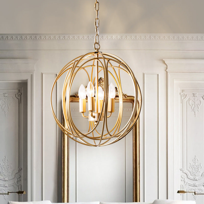 American Country Chandelier Creative Gold