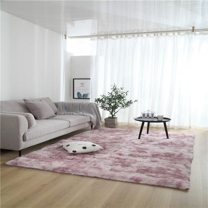 Variegated Tie-dye Gradient Carpet Bedroom Living Room End Table Rugs Bedroom Bedside Sofa Long Wool Washed Full-bed Hair Generation