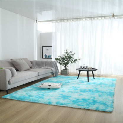 Variegated Tie-dye Gradient Carpet Bedroom Living Room End Table Rugs Bedroom Bedside Sofa Long Wool Washed Full-bed Hair Generation