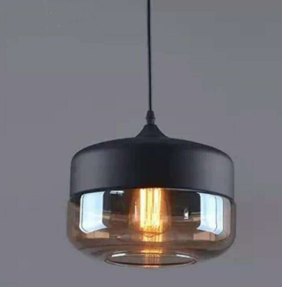 Industrial glass chandelier