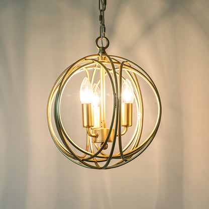 American Country Chandelier Creative Gold