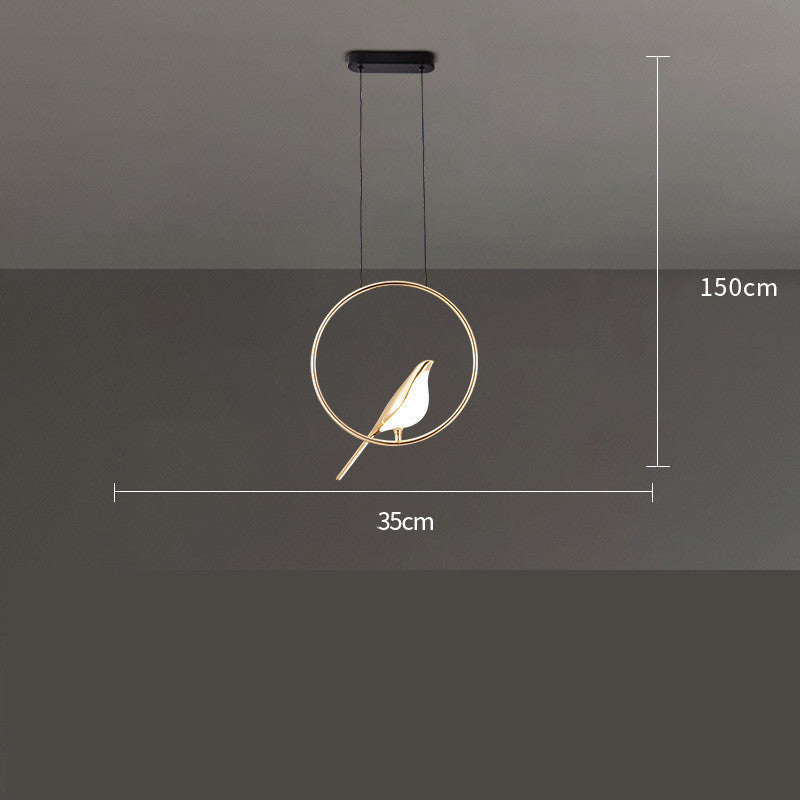 Modern Minimalist Magpie Bird Chandelier