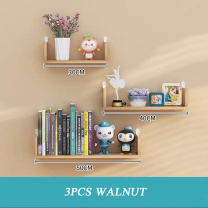 Wooden Wall Hanging Shelves Living Room Decor